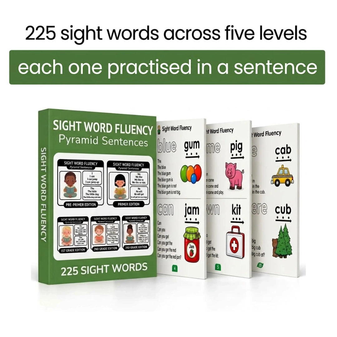 Sight Word Fluency: Pyramid Sentences